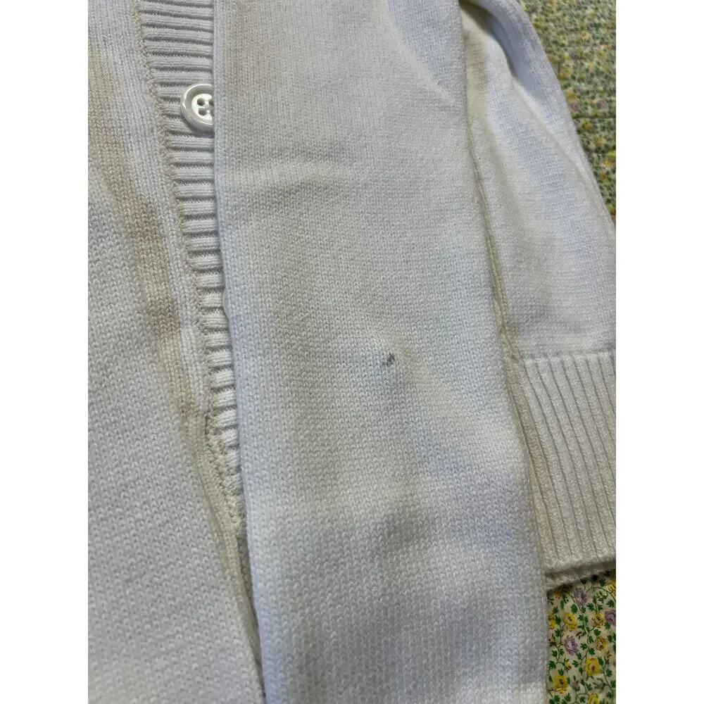 GYMBOREE GIRLS WHITE KNIT CARDIGAN SIZE 7/8